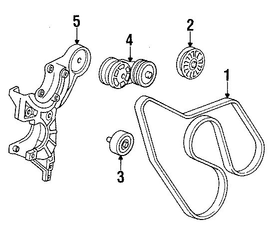 Diagram BELTS & PULLEYS. for your 2012 GMC Yukon   