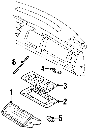 INSTRUMENT PANEL. GLOVE BOX.