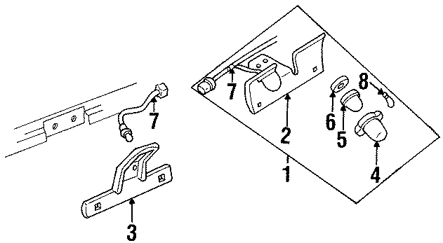 Diagram REAR LAMPS. LICENSE LAMPS. for your 2016 Chevrolet Spark 1.4L Ecotec M/T LS Hatchback 