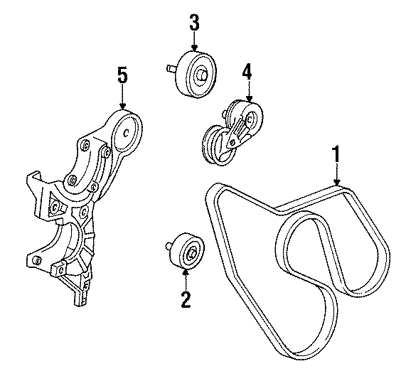 Diagram BELTS & PULLEYS. for your 2004 Buick Regal   