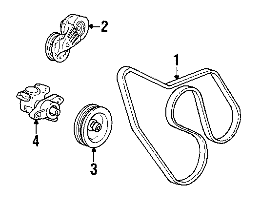 Diagram BELTS & PULLEYS. for your Cadillac Escalade EXT  