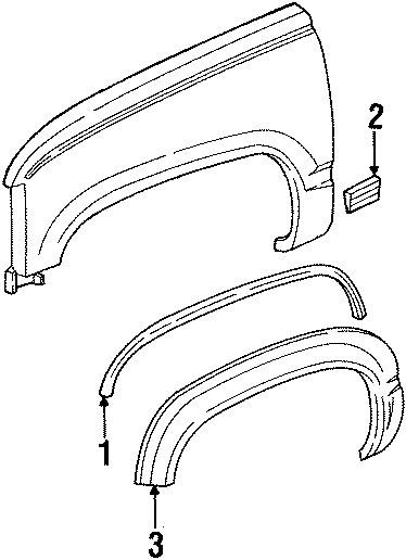 Diagram FENDER. EXTERIOR TRIM. for your Chevrolet C2500   