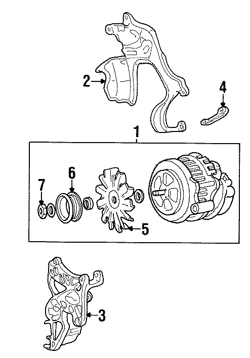 Diagram ALTERNATOR. for your 1987 Chevrolet Celebrity Eurosport Coupe 2.8L Chevrolet V6 A/T 