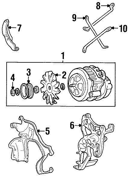 Diagram ALTERNATOR. for your 1987 Chevrolet Celebrity Eurosport Coupe 2.8L Chevrolet V6 A/T 