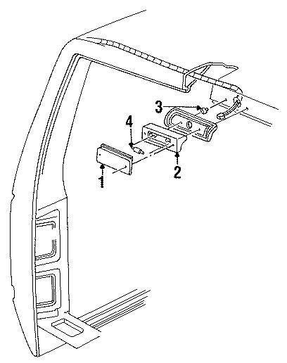 Diagram CARGO LAMPS. for your 1988 Chevrolet C3500  Scottsdale Extended Cab Pickup Fleetside 6.2L V8 DIESEL M/T 