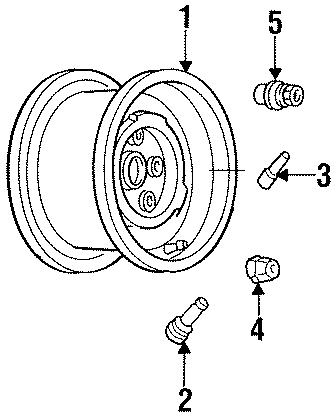 Diagram STEEL WHEELS. for your 1994 Chevrolet K3500  Base Cab & Chassis Fleetside 5.7L Chevrolet V8 M/T 