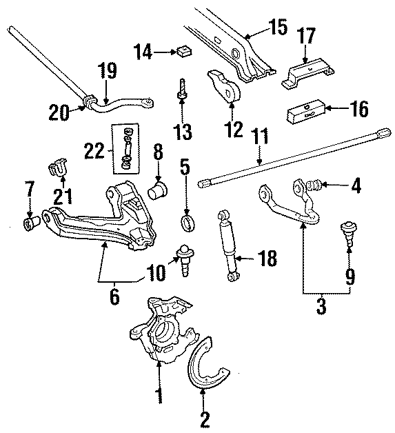 Diagram FRONT SUSPENSION. STABILIZER BAR & COMPONENTS. SUSPENSION COMPONENTS. for your 2009 GMC Sierra 2500 HD   