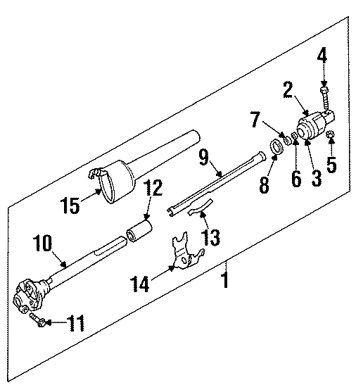 Diagram STEERING COLUMN. LOWER COMPONENTS. for your 1992 Chevrolet K3500  Cheyenne Standard Cab Pickup 6.5L V8 DIESEL A/T 