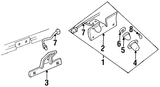 Diagram REAR LAMPS. LICENSE LAMPS. for your 2017 Chevrolet Spark 1.4L Ecotec CVT LT Hatchback 