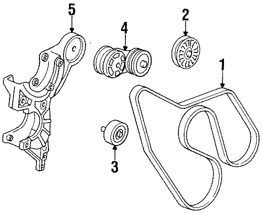 Diagram BELTS & PULLEYS. for your 2020 GMC Sierra 2500 HD AT4 Crew Cab Pickup Fleetside  