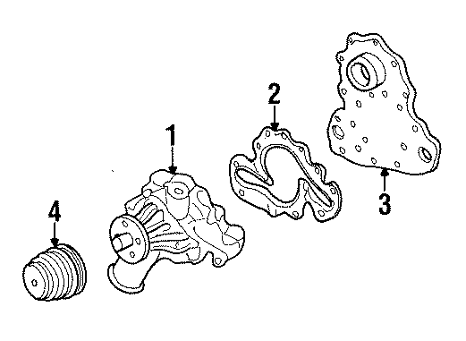 Diagram WATER PUMP. for your 1995 Chevrolet K2500  Base Standard Cab Pickup Fleetside 4.3L Chevrolet V6 A/T 