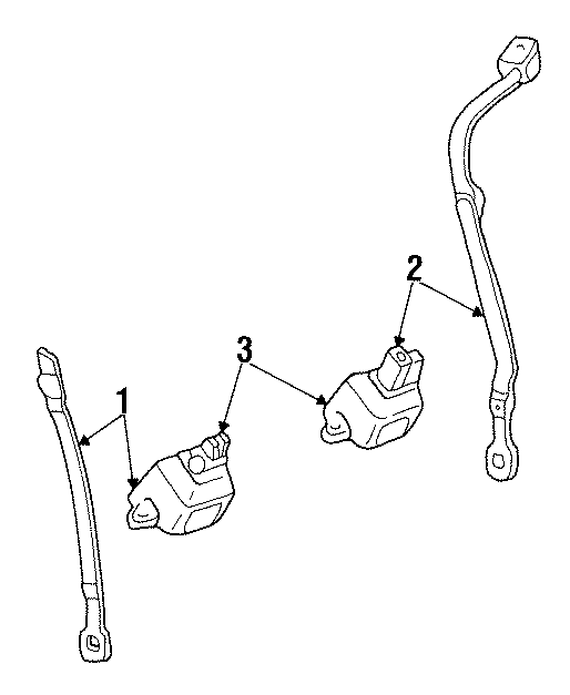 RESTRAINT SYSTEMS. REAR SEAT BELTS. Diagram