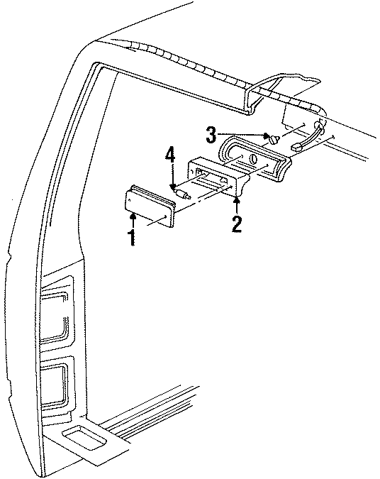 Diagram CARGO LAMPS. for your 1993 Chevrolet C1500  Silverado Standard Cab Pickup Stepside 5.7L Chevrolet V8 CNG M/T 