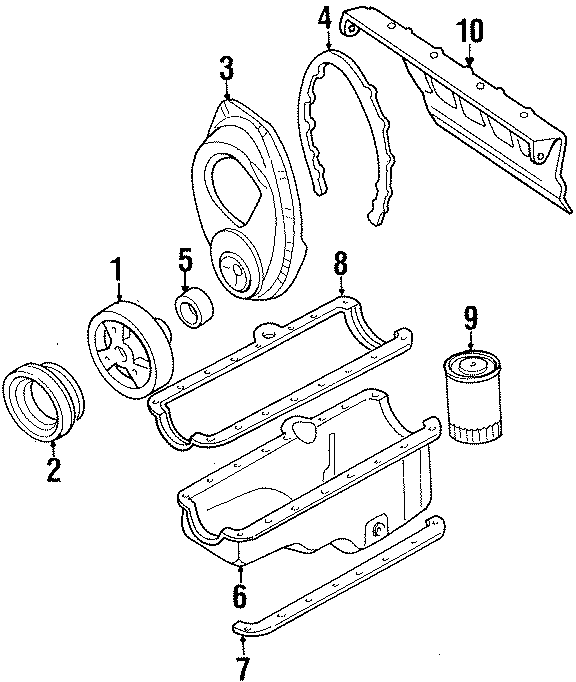 Diagram ENGINE PARTS. for your 2005 Chevrolet Silverado 1500 LS Crew Cab Pickup 5.3L Vortec V8 A/T 4WD 