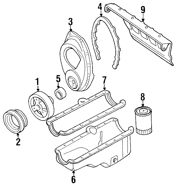 Diagram ENGINE PARTS. for your 2005 Chevrolet Express 2500   