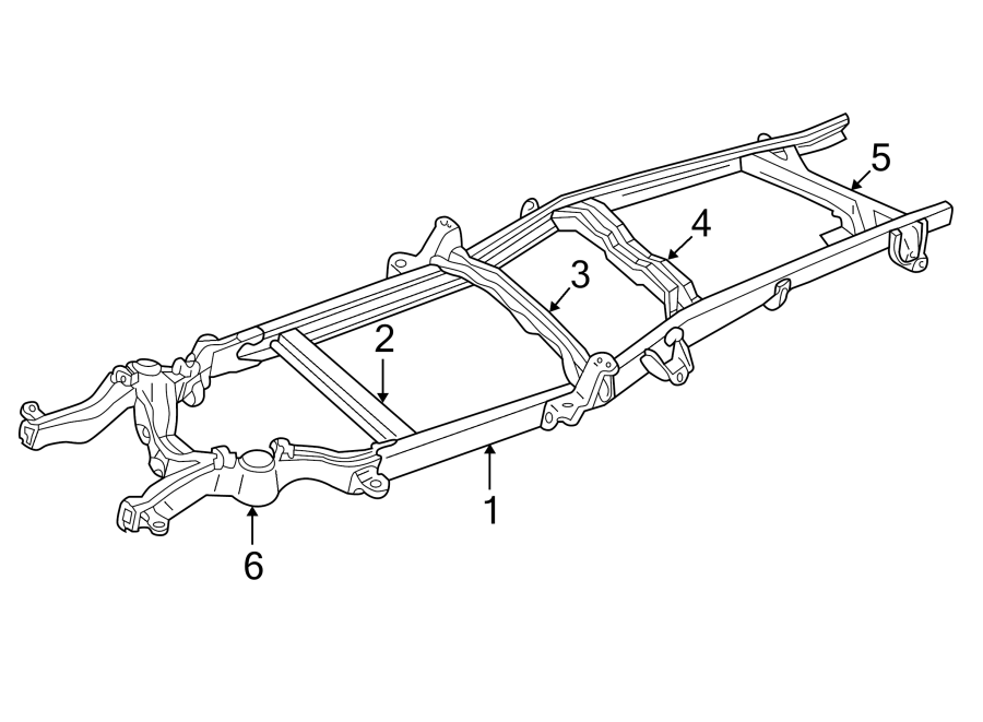 Diagram FRAME & COMPONENTS. for your 2013 Chevrolet Express 3500 LT Standard Passenger Van 6.6L Duramax V8 DIESEL A/T 