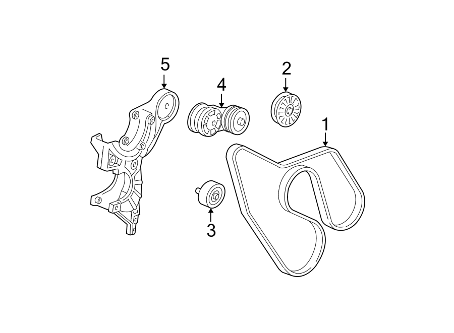 Diagram BELTS & PULLEYS. for your 2016 GMC Yukon   