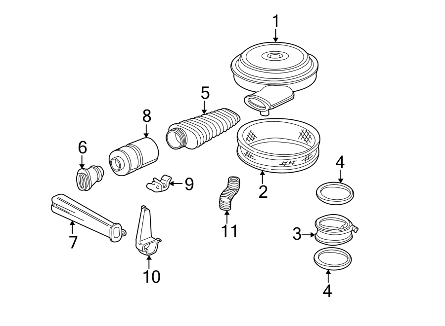 Diagram AIR INTAKE. for your 2017 Chevrolet Spark 1.4L Ecotec CVT LS Hatchback 