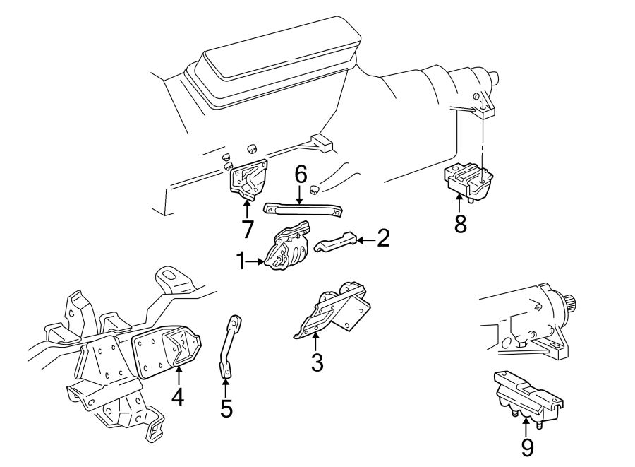 Diagram ENGINE & TRANS MOUNTING. for your 2013 Chevrolet Avalanche Black Diamond LS Crew Cab Pickup Fleetside  