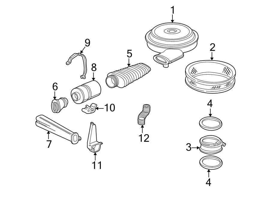 Diagram Air intake. for your 2020 Chevrolet Spark   