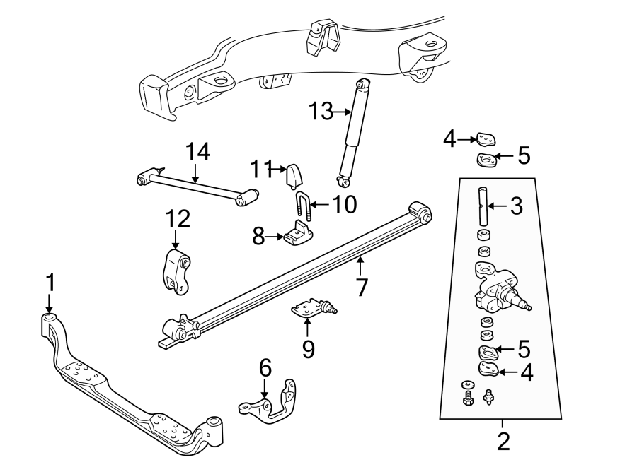 Front suspension. Suspension components. Diagram