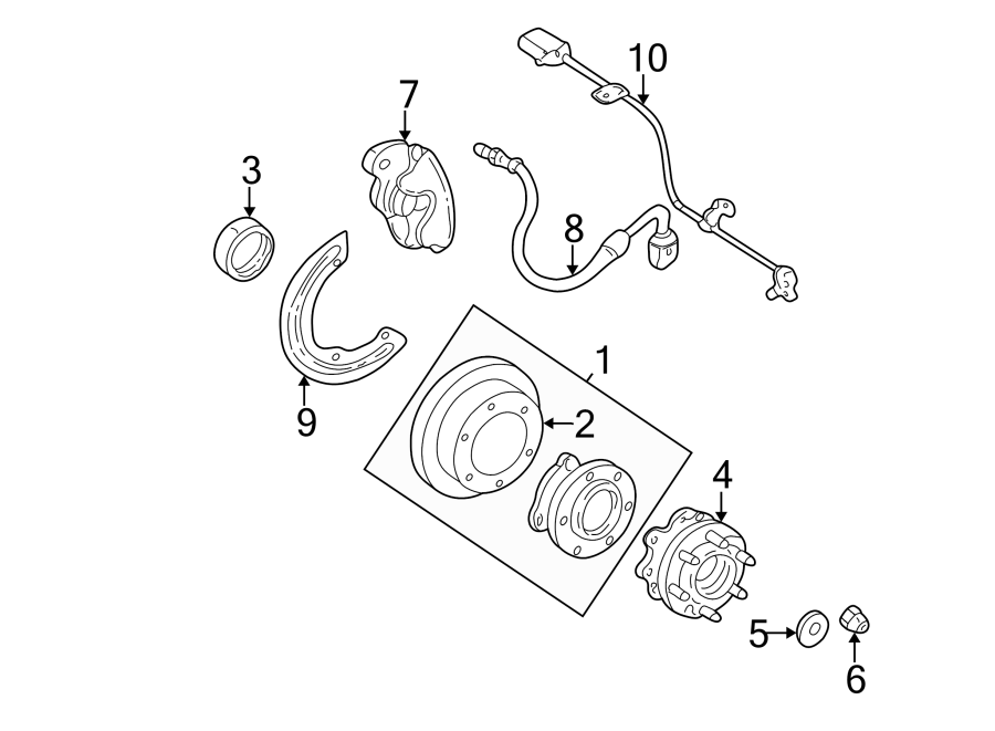 Diagram FRONT SUSPENSION. BRAKE COMPONENTS. for your 2002 GMC Sierra 2500 HD 6.0L Vortec V8 A/T RWD SL Standard Cab Pickup Fleetside 