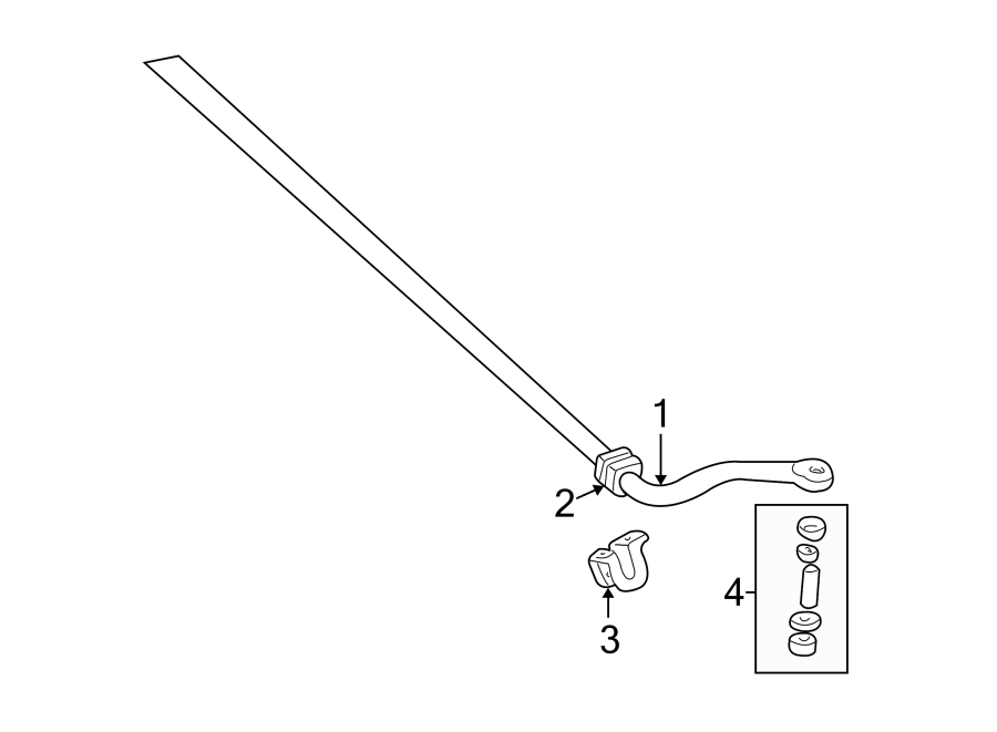 FRONT SUSPENSION. STABILIZER BAR & COMPONENTS.