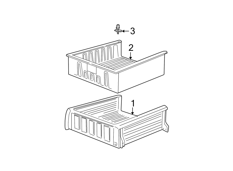 Diagram PICK UP BOX. BOX ASSEMBLY. for your 1995 Chevrolet K3500  Cheyenne Extended Cab Pickup Fleetside 6.5L V8 DIESEL A/T 