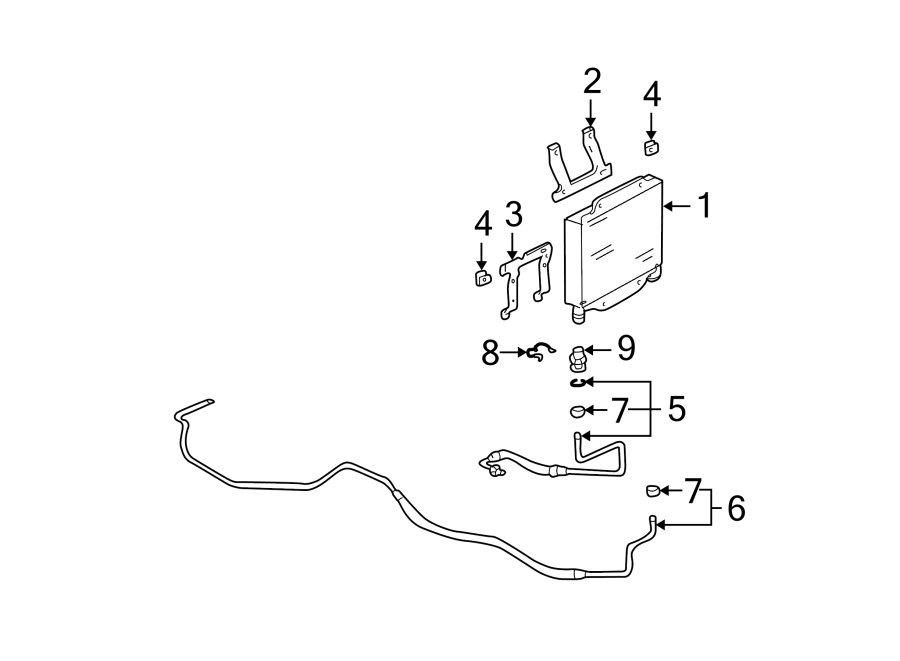 Diagram TRANS oil cooler. for your 2021 Chevrolet Silverado 3500 HD LT Crew Cab Pickup  