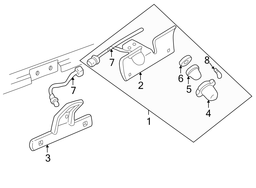 Diagram REAR LAMPS. LICENSE LAMPS. for your 1995 Chevrolet C2500  Silverado Standard Cab Pickup 6.5L V8 DIESEL A/T 