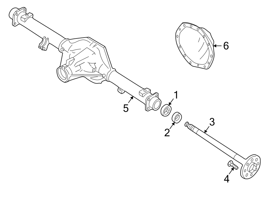 Diagram REAR SUSPENSION. AXLE HOUSING. for your 2002 GMC Sierra 2500 HD 8.1L Vortec V8 M/T 4WD SL Standard Cab Pickup Fleetside 