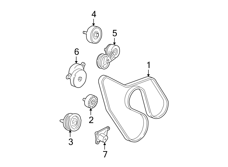 Diagram BELTS & PULLEYS. for your 2012 GMC Sierra 2500 HD 6.6L Duramax V8 DIESEL A/T 4WD WT Extended Cab Pickup Fleetside 