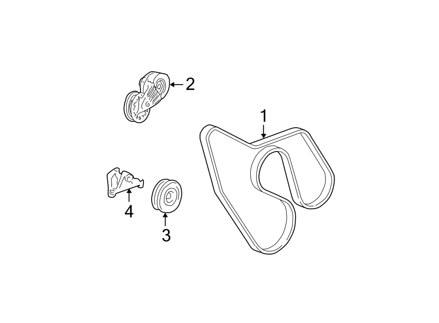 Diagram BELTS & PULLEYS. for your Buick