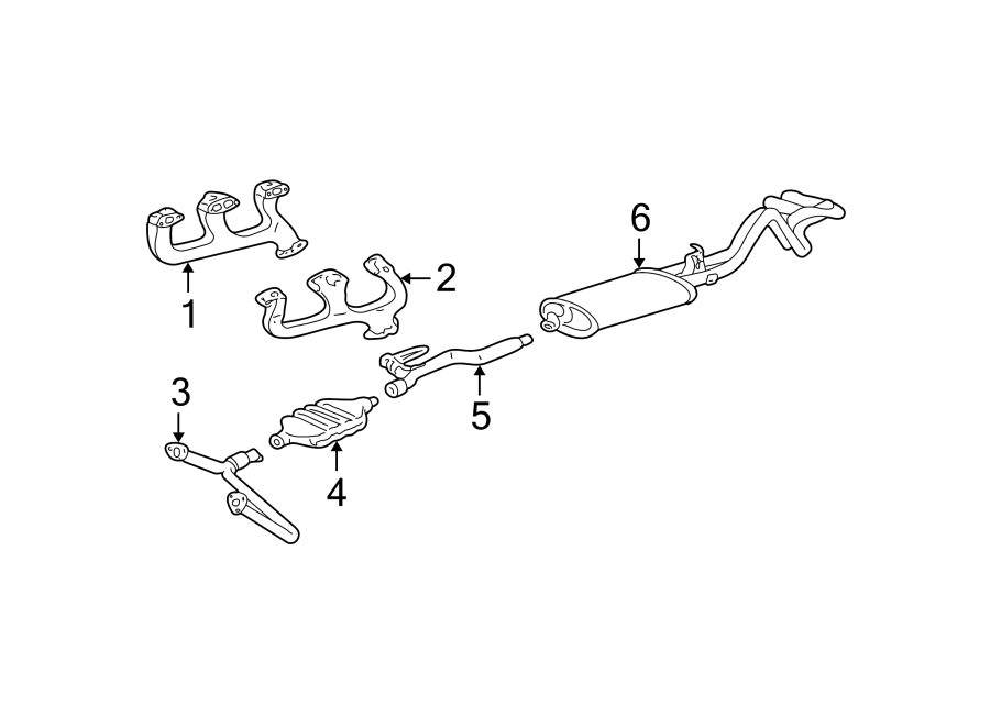 3Exhaust system. Exhaust components. Manifold.https://images.simplepart.com/images/parts/motor/fullsize/GH95392.png