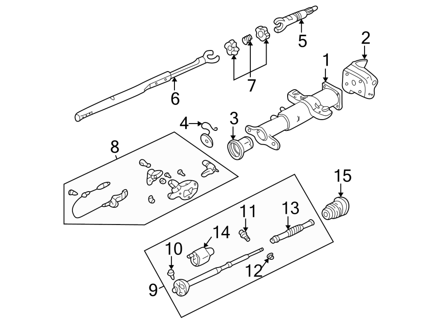 Diagram STEERING COLUMN. LOWER COMPONENTS. for your Chevrolet