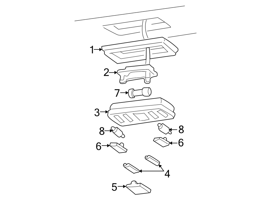 Diagram INTERIOR TRIM. for your 2019 Cadillac CTS  Vsport Premium Luxury Sedan 