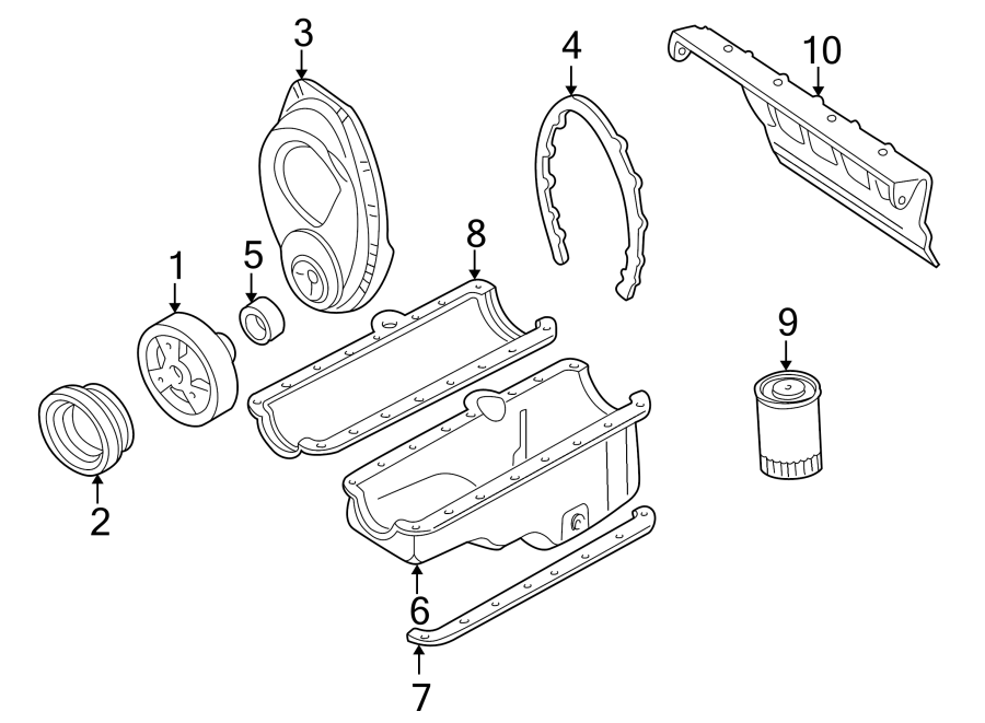 Diagram ENGINE PARTS. for your 2005 Chevrolet Silverado 3500 LT Crew Cab Pickup  