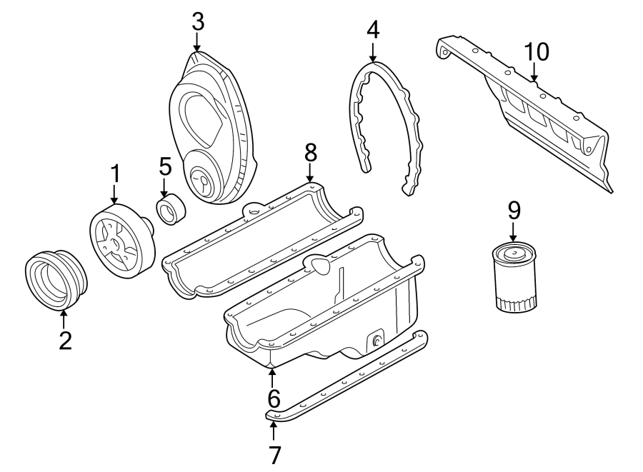 Diagram ENGINE PARTS. for your 2005 Chevrolet Silverado 2500 HD LS Standard Cab Pickup  