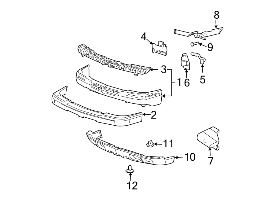 FRONT BUMPER. BUMPER & COMPONENTS. Diagram