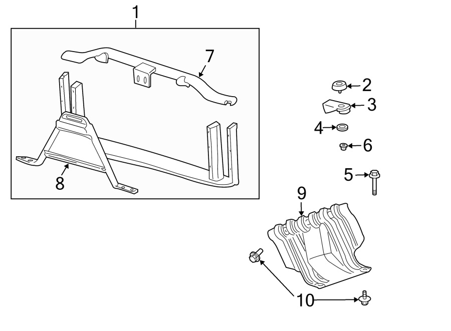 Diagram RADIATOR SUPPORT. for your 2007 GMC Sierra 1500 Classic SL Extended Cab Pickup  