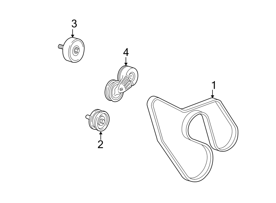 Diagram BELTS & PULLEYS. for your 2005 Chevrolet Aveo    