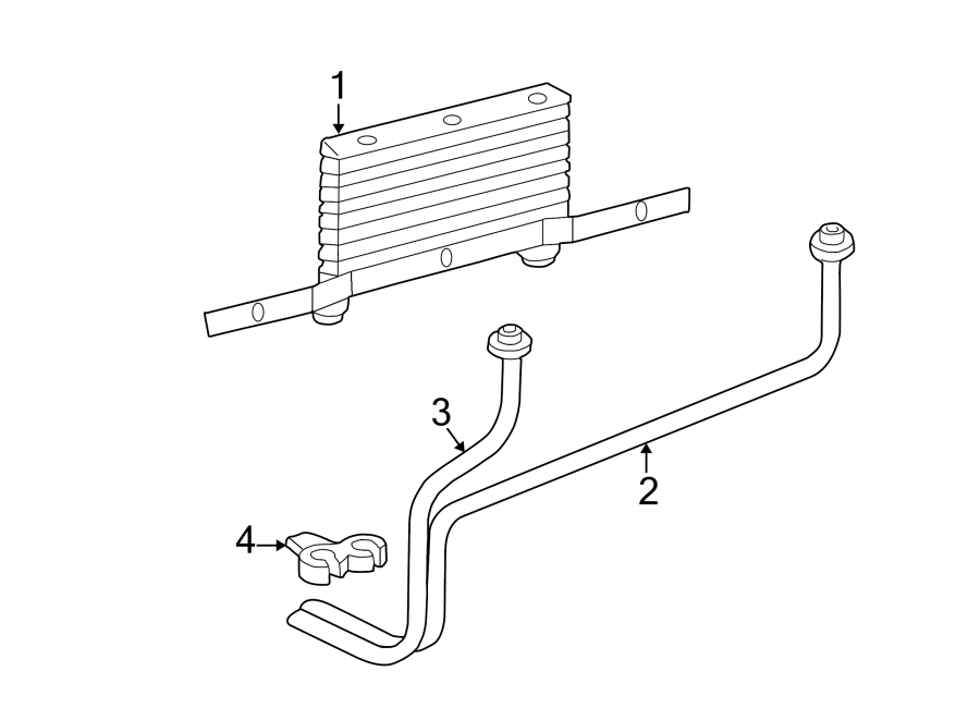 Diagram TRANS OIL COOLER. for your 2021 GMC Sierra 2500 HD 6.6L Duramax V8 DIESEL A/T 4WD SLT Crew Cab Pickup 