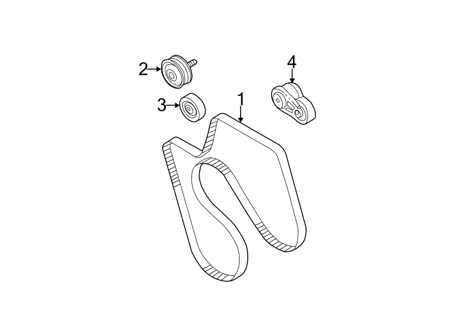 Diagram BELTS & PULLEYS. for your 2020 GMC Sierra 2500 HD Denali Crew Cab Pickup Fleetside  