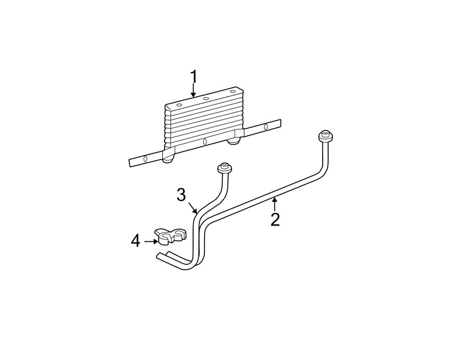 Diagram TRANS OIL COOLER. for your 2005 GMC Sierra 3500 8.1L Vortec V8 M/T 4WD WT Standard Cab Pickup Fleetside 