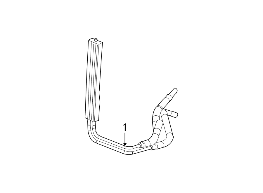 Diagram Power steering oil cooler. for your 2005 Chevrolet Silverado 2500 HD WT Crew Cab Pickup Fleetside 6.0L Vortec V8 CNG M/T 4WD 