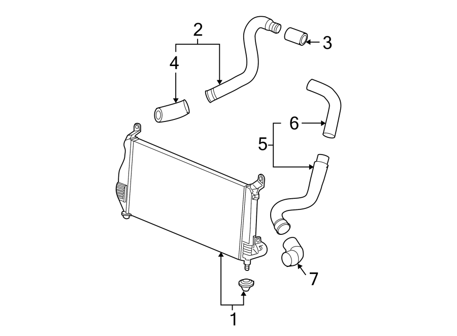 Diagram INTERCOOLER. for your 2008 GMC Yukon XL 2500   