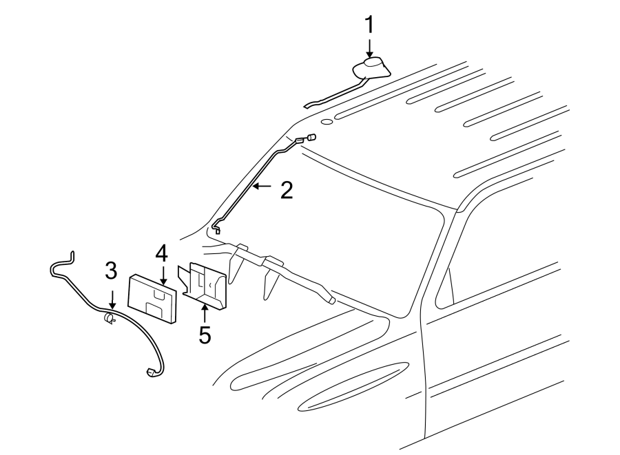 Diagram Antenna. for your 2007 GMC Sierra 1500 Classic SL Crew Cab Pickup Fleetside 4.3L Vortec V6 M/T 4WD 