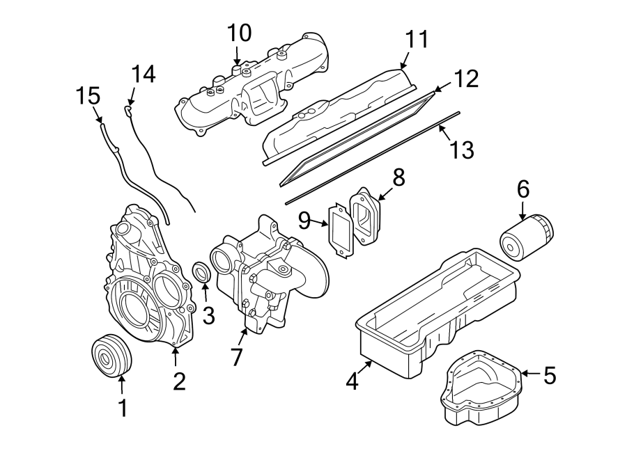 Diagram ENGINE PARTS. for your 2005 Chevrolet Express 2500   