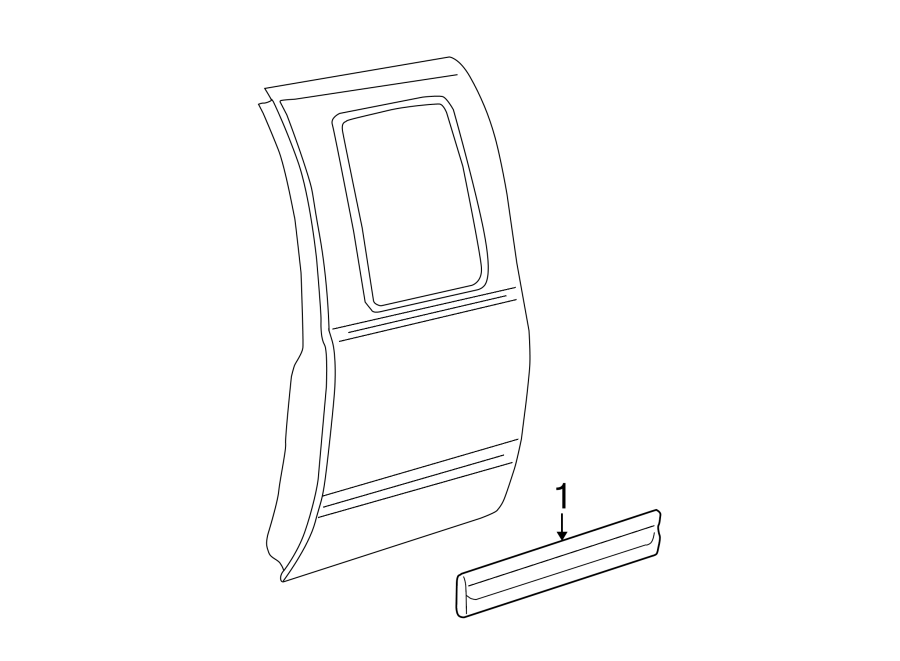 1REAR DOOR. EXTERIOR TRIM.https://images.simplepart.com/images/parts/motor/fullsize/GH99297.png