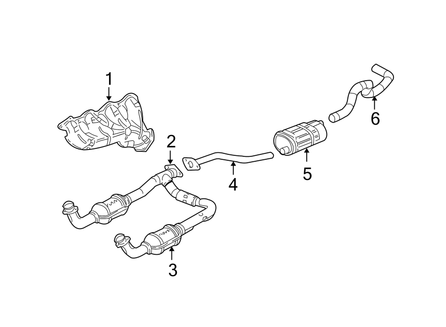 EXHAUST SYSTEM. EXHAUST COMPONENTS. MANIFOLD.